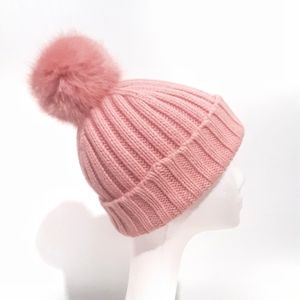JCrew beanie hat chunky ribs knit pompom